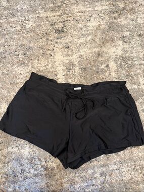 Kona Sol Black Athletic Lounge Shorts with Drawstring